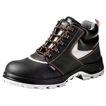 NEO TOOLS Work Boots Leather Size 39 CE - S3 Safety Boots with Steel Toe Cap, Black