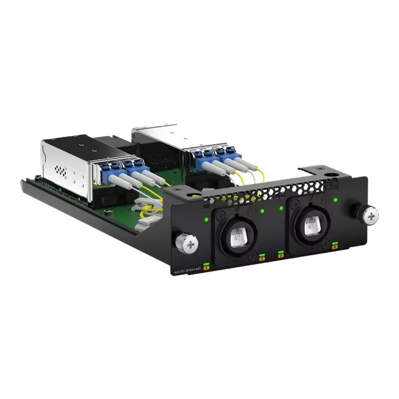 NETGEAR APM414SD Interface Card for M4350-16M4V with 2x Neutrik opticalCON QUAD Connectors for 4x MMF Transceivers