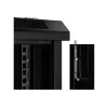 NETRACK 019-180-645-022 Wall/Hanging Cabinet 19 inch 18U 450mm Glass Door Black Removable Side Panels
