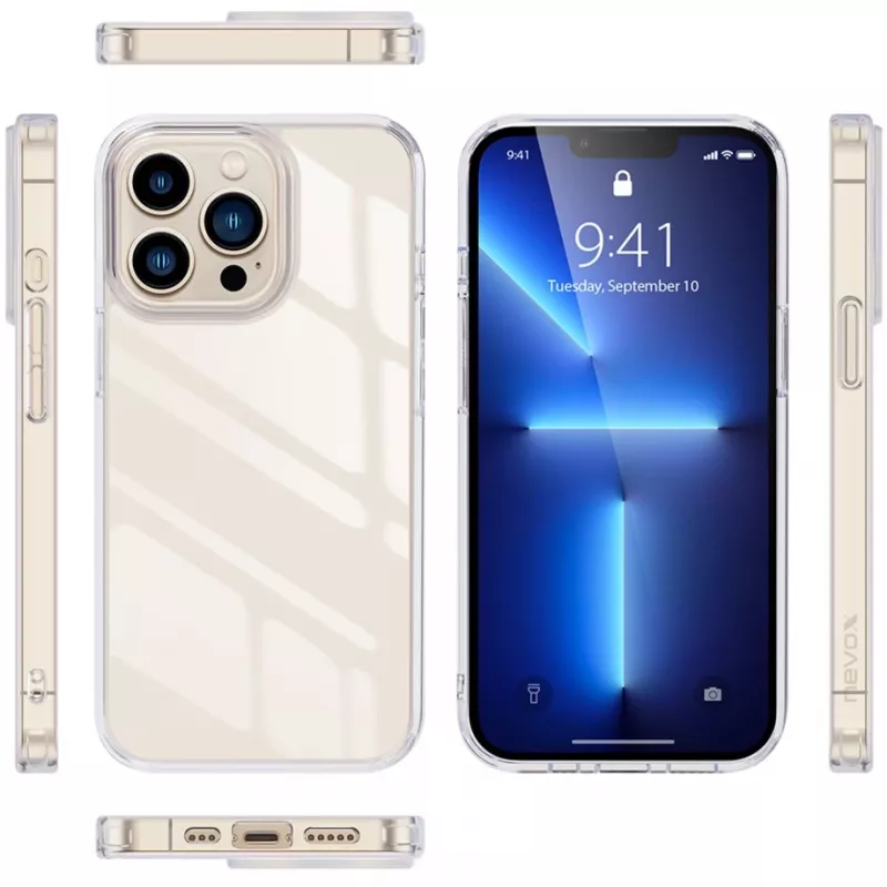 NEVOX StyleShell SHOCKFLEX Cover for Apple iPhone 14 Pro 6.1 inch Transparent