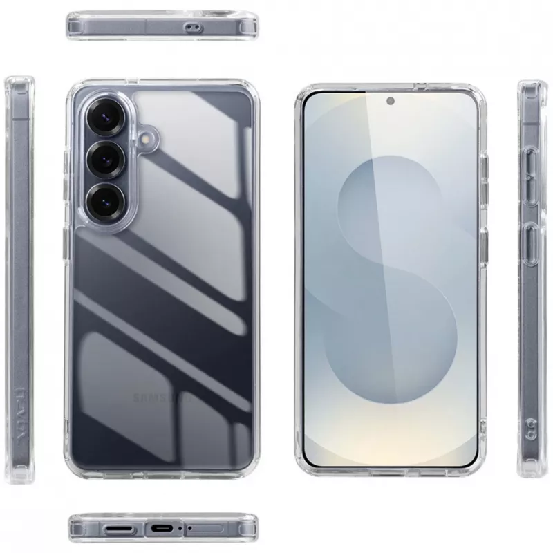 Nevox StyleShell SHOCKFlex Protective Case for Samsung Galaxy S26 Plus, Transparent