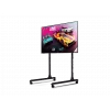 Next Level Racing Floor Stand - Round Tube Freestanding Single Monitor Stand - Up to 65 inch - Height Adjustment, Tilt - Maximum Weight Capacity 50 kg - Black
