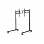 Next Level Racing Floor Stand - Round Tube Freestanding Single Monitor Stand - Up to 65 inch - Height Adjustment, Tilt - Maximum Weight Capacity 50 kg - Black