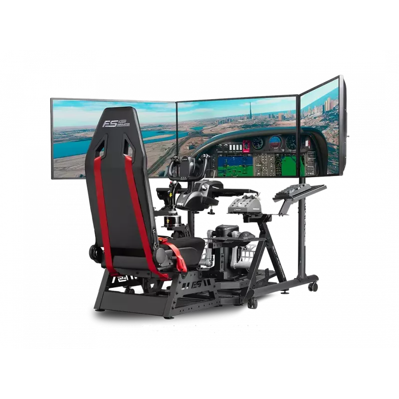 Next Level Racing Floor Stand Round Tube Freestanding Single Monitor Stand Up to 3x43 inch Height Adjustment Tilt Maximum Weight Capacity 50 kg Black