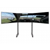 Next Level Racing Floor Stand Round Tube Freestanding Single Monitor Stand Up to 3x43 inch Height Adjustment Tilt Maximum Weight Capacity 50 kg Black