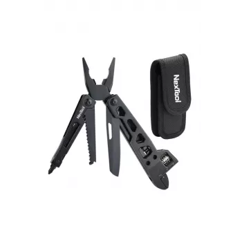NEXTOOL Multitool Vanguard Wrench NE20131 15-in-1 Stainless Steel EDC Multi-Tool with Adjustable Wrench, Pliers, Knife, Saw, Screwdrivers, Glass Breaker, Nylon Sheath