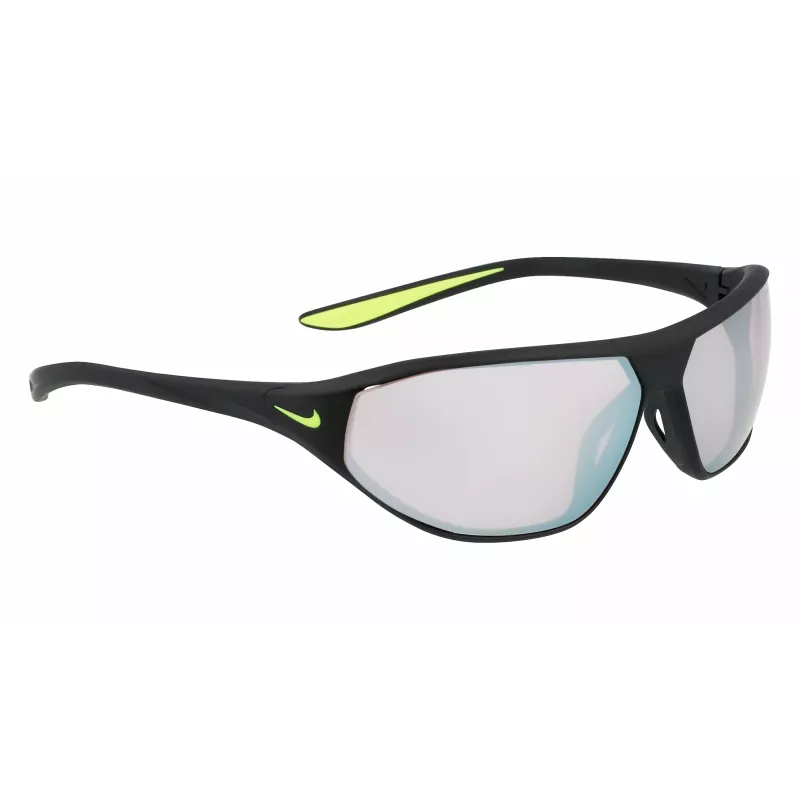 NIKE AEROSWIFTEDQ0 Unisex Sport Sunglasses - Matte Black, Grey Tint, 65mm Lens