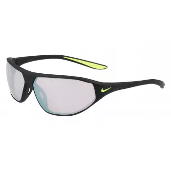 NIKE AEROSWIFTEDQ0 Unisex Sport Sunglasses - Matte Black, Grey Tint, 65mm Lens