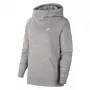 Nike Essentials Women's Funnel-Neck Fleece Sweatshirt Dark Grey Heather Size S