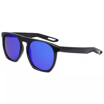 NIKE FLATSPOTXXIIM Unisex Sunglasses - Black Frame, Smoke Grey Lens, 52/20/145 mm