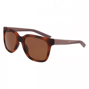 NIKE Women NKFV2412-203 Sunglasses Dark Brown Square Frame Brown Tint Lens 51/18/135 mm