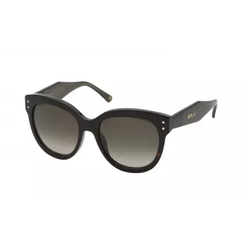 NINA RICCI Women's Butterfly Sunglasses SNR324550909 Havana Acetate Brown Gradient Lens 55/18/140 mm