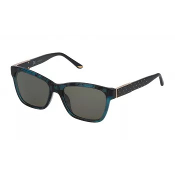NINA RICCI Women's Sunglasses SNR116540Z47 - Brown Havana Square Acetate Frame with Brown Gradient Polycarbonate Lenses 54/18/140 mm
