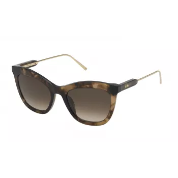 NINA RICCI Women's Sunglasses SNR300520GGU - Brown Havana, Gradient Grey Lenses, 52mm