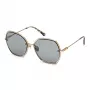NINA RICCI Women's Sunglasses SNR304-598FEX Brown/Gold Butterfly Cat-Eye