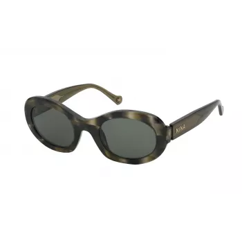 NINA RICCI Women's Sunglasses SNR321520P66 Havana Brown Acetate Frame Gradient Grey Lens 52mm