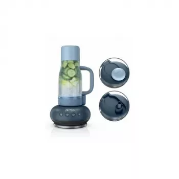 Ninja BlendBoss DB351EUCY 1200W Tabletop Blender with 2.1L Pitcher and 700ml Personal Cup, Cyberspace