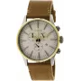 NIXON A4052548 Men's 42mm Stainless Steel Watch with Black Leather Strap