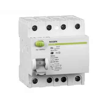NOARK Ex9L-N RCCB 4-Pole 63A 100mA Type A 6kA