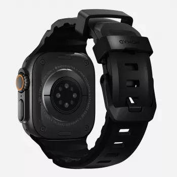 NOMAD Rocky Point Band for Apple Watch 46mm/49mm with FKM and Titanium (Carbon Black, Black Hardware)
