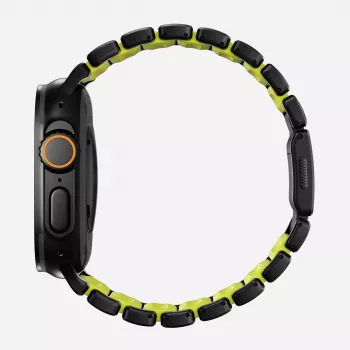 NOMAD Stratos Band - Titanium Bracelet for Apple Watch 49mm with FKM (Black Titanium, Volt FKM)