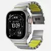 NOMAD Stratos Band - Titanium Bracelet for Apple Watch 49mm with FKM (Natural Titanium, Volt FKM)
