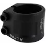 North Axe Double Clamp - Black, 31.8mm/34.9mm, CNC Aluminum, Freestyle Scooter