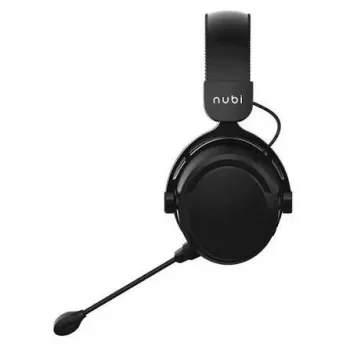 Nubi NH1 Wired Gaming Headset with Red LED Lighting and Omnidirectional Microphone - Black