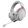 Nubi NH1 Wired Over-Ear Gaming Headset with Detachable Boom Microphone, 50mm Drivers, 3.5mm Jack, Rose Gold
