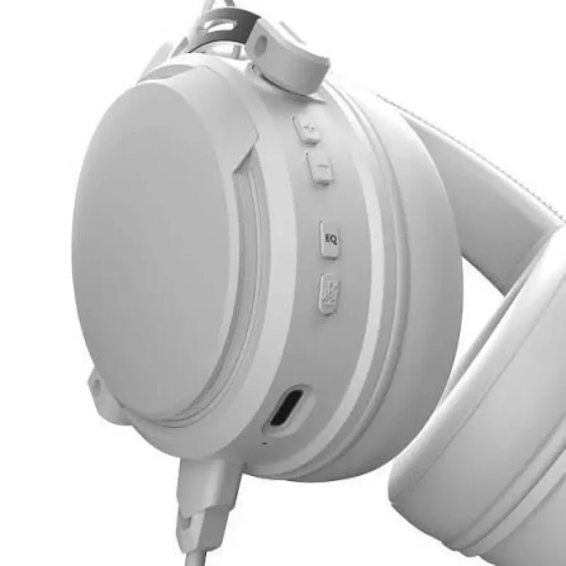 Nubi NH1 Wired Over-Ear Gaming Headset with RGB Lighting, 50mm Drivers, Noise-Isolating Microphone - White