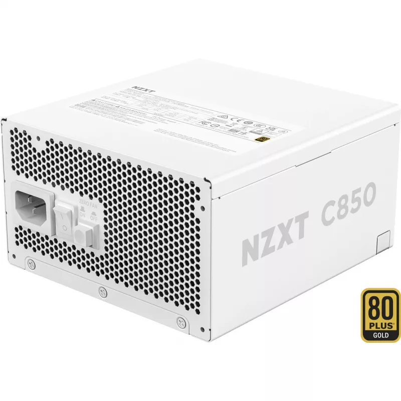 NZXT C850 Gold ATX 3.1 Fully Modular Power Supply - 850W, 80 PLUS Gold, White