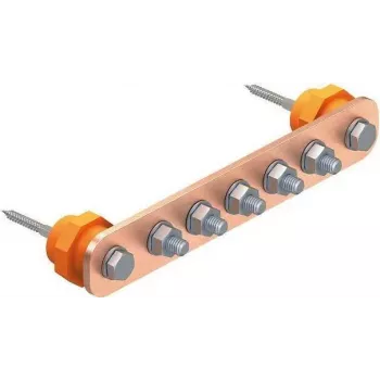OBO BETTERMANN 1809 M Equipotential Bonding Bar, 10 Connection Points, Grey/Transparent, IP20, 5015844