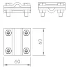 OBO Bettermann 252 8-10 V4A Cross Connector for 8-10 mm Conductors (5312318)