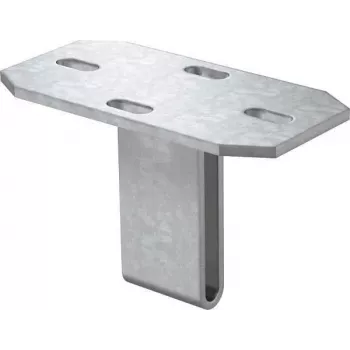 OBO Bettermann KU 7 Base Plate for US 7 Support Post, Hot-Dip Galvanized Steel, 100x100x7 mm 6349102