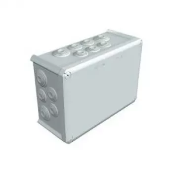 OBO Bettermann T350 Junction Box, 285x201x120 mm, Light Grey RAL 7035, IP66, Halogen-Free 2007125