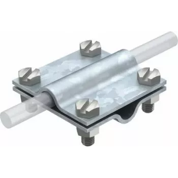 OBO Bettermann Vertical Cross Connector 8-10x8-10 mm Electro-Galvanized Steel Type 251 (5312035)