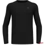 Odlo BL Top Crew Neck Long Sleeve Merino 200 Men's Base Layer T-Shirt, Black, Size L