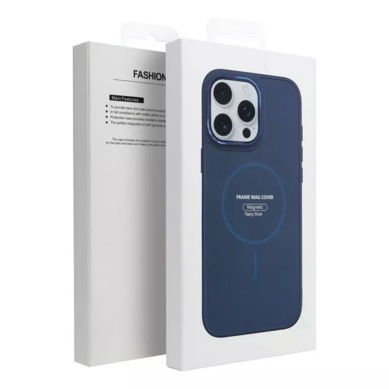 OEM Case for iPhone 13 Mini Frame Mag Cover Compatible with MagSafe Navy Blue