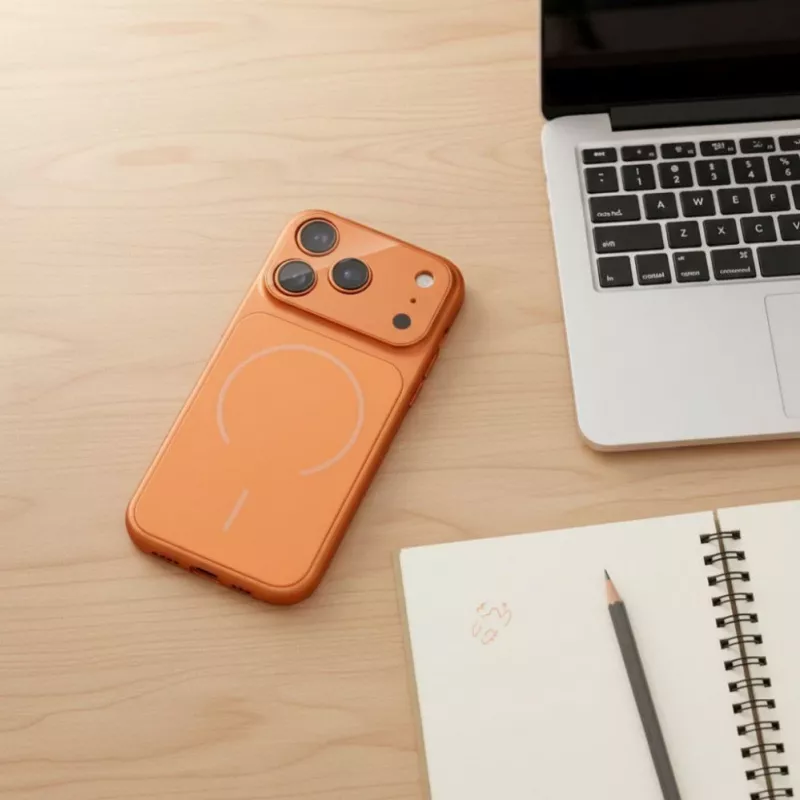 OEM Case for iPhone 17 AIR Make 17 Compatible with MagSafe Orange