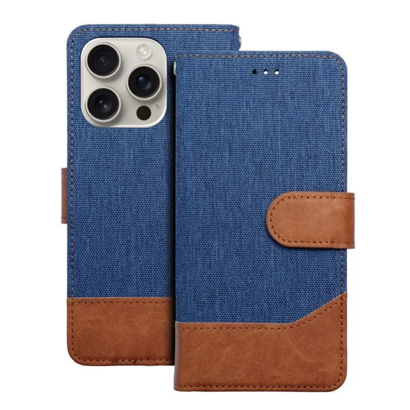 OEM Flip Case for iPhone 16 Pro Max Jeans Book Blue