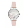 OLIVIA BURTON Women's Celestial Quartz Watch 30 mm Rose Gold Stainless Steel Grey Leather OB16GH09