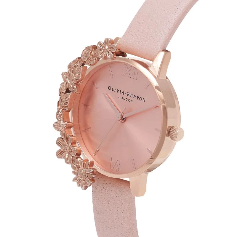 Olivia Burton Women's Celestial Quartz Wristwatch 30 mm Rose Gold Stainless Steel Mesh OB16CB11