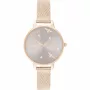 OLIVIA BURTON Women's Celestial Watch OB16PQ04 - 34mm Rose Gold-Tone Stainless Steel Case, Grey Leather Strap, Quartz Analog