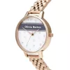OLIVIA BURTON Women's Celestial Watch OB16VS06 - 34mm Rose Gold Stainless Steel Case, Grey Leather Strap, Quartz Analog