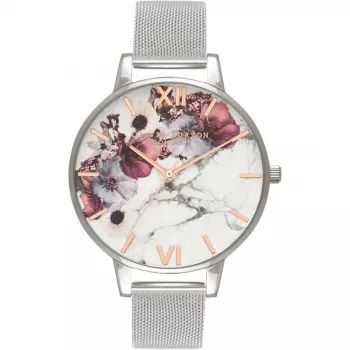 OLIVIA BURTON Women's Meant To Bee Quartz Watch OB16MF09 38 mm Rose Gold Stainless Steel Mesh