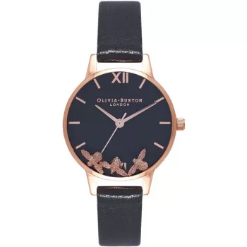 Olivia Burton Women's OB16CH06 Quartz Chronograph Watch 30 mm Grey Leather