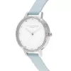 Olivia Burton Women's Rainbow Bee Watch OB16RB19 - 34mm Rose Gold & Grey Leather