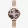 Olivia Burton Women's Sparkle Butterfly Watch OB16SP21 - 30mm Silver Stainless Steel Mesh