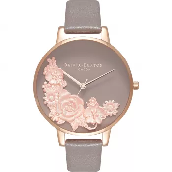 Olivia Burton Women's Sparkle Florals Watch OB16FS99 - 38mm Rose Gold Stainless Steel