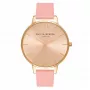 Olivia Burton Women's Watch OB14BD31 38mm Rose Gold Tone Stainless Steel Case Nude Leather Strap
